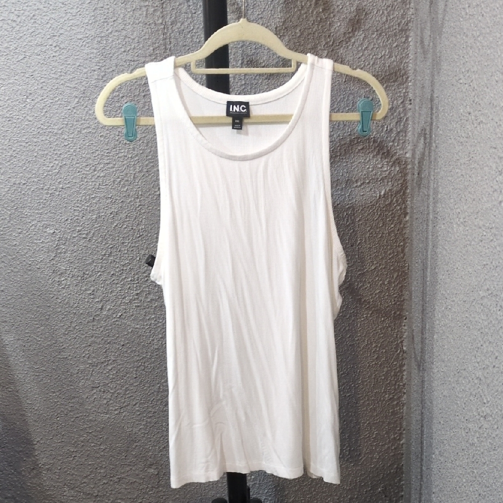 INC International Concepts Women's Cream Tank Top